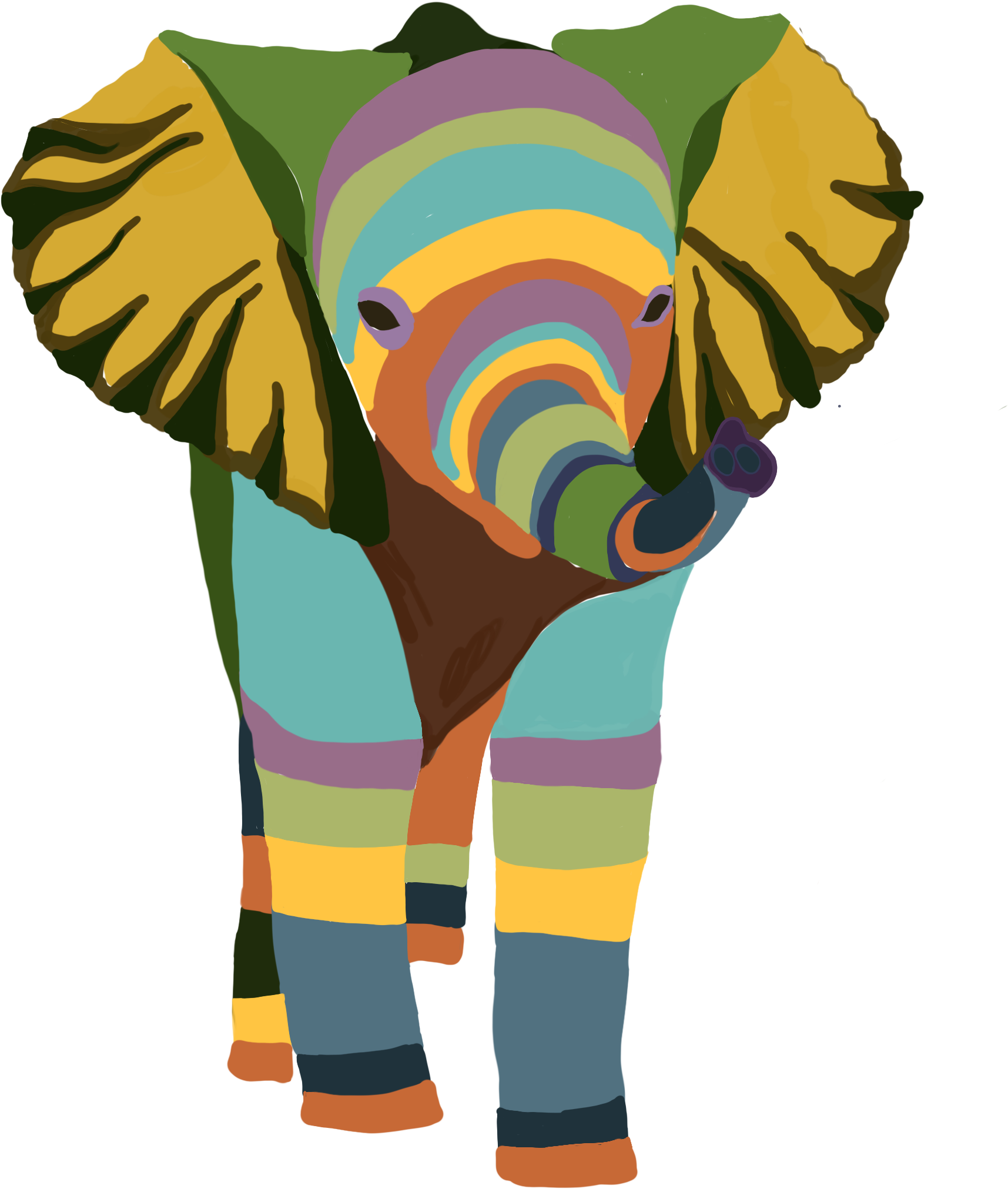 Elephant Demi - Clipart (2480x3508), Png Download