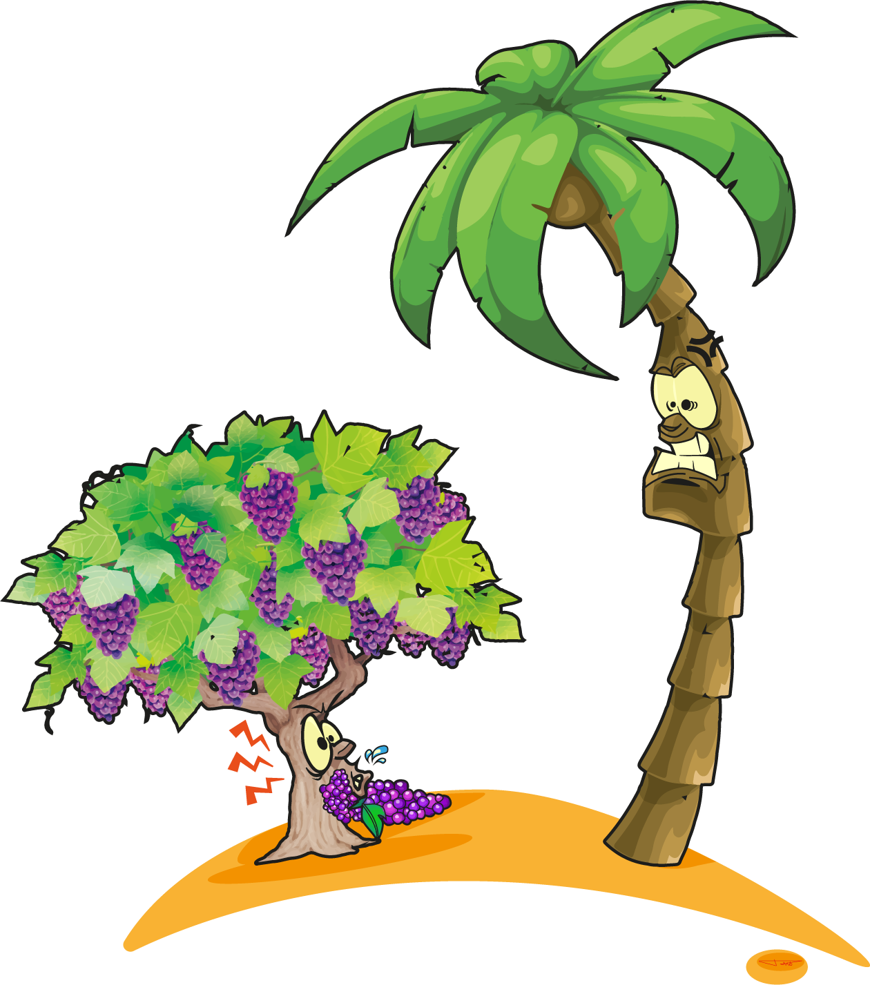 Disputation Poems Are Texts That Feature Discussion - Palm Trees Clipart (1260x1427), Png Download