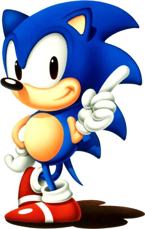 Gangster Sonic Png Svg Free Library - Sonic The Hedgehog 1991 Png Clipart (488x768), Png Download