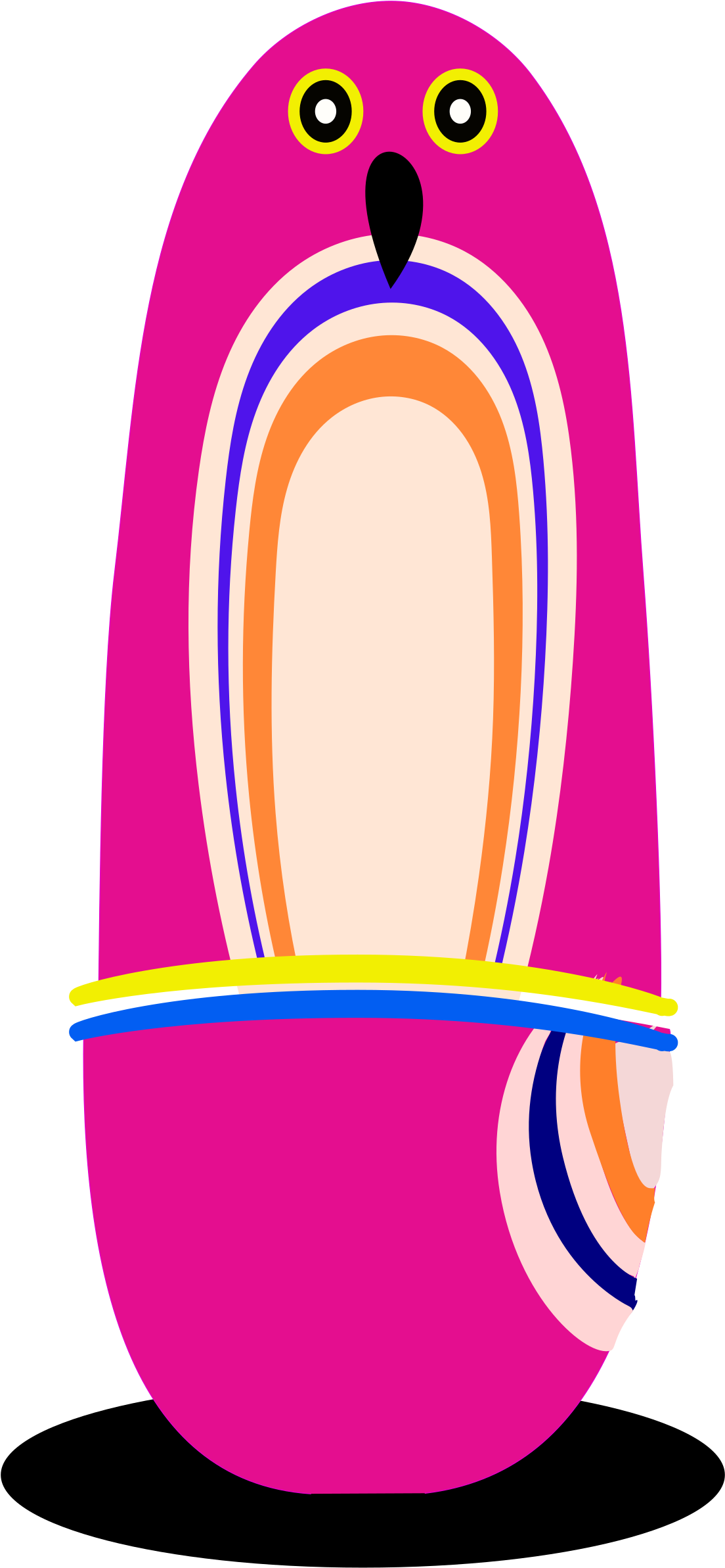 Free Pink Poster Penguin - Penguin Clipart (566x800), Png Download