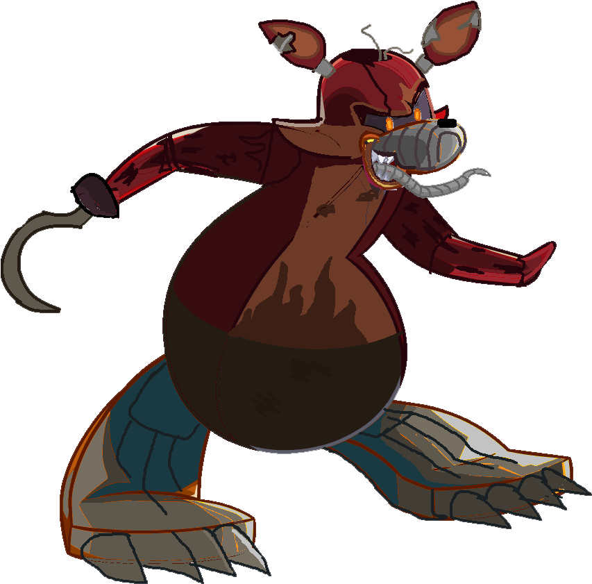 Nightmare - Foxy Transparent Clipart (854x858), Png Download