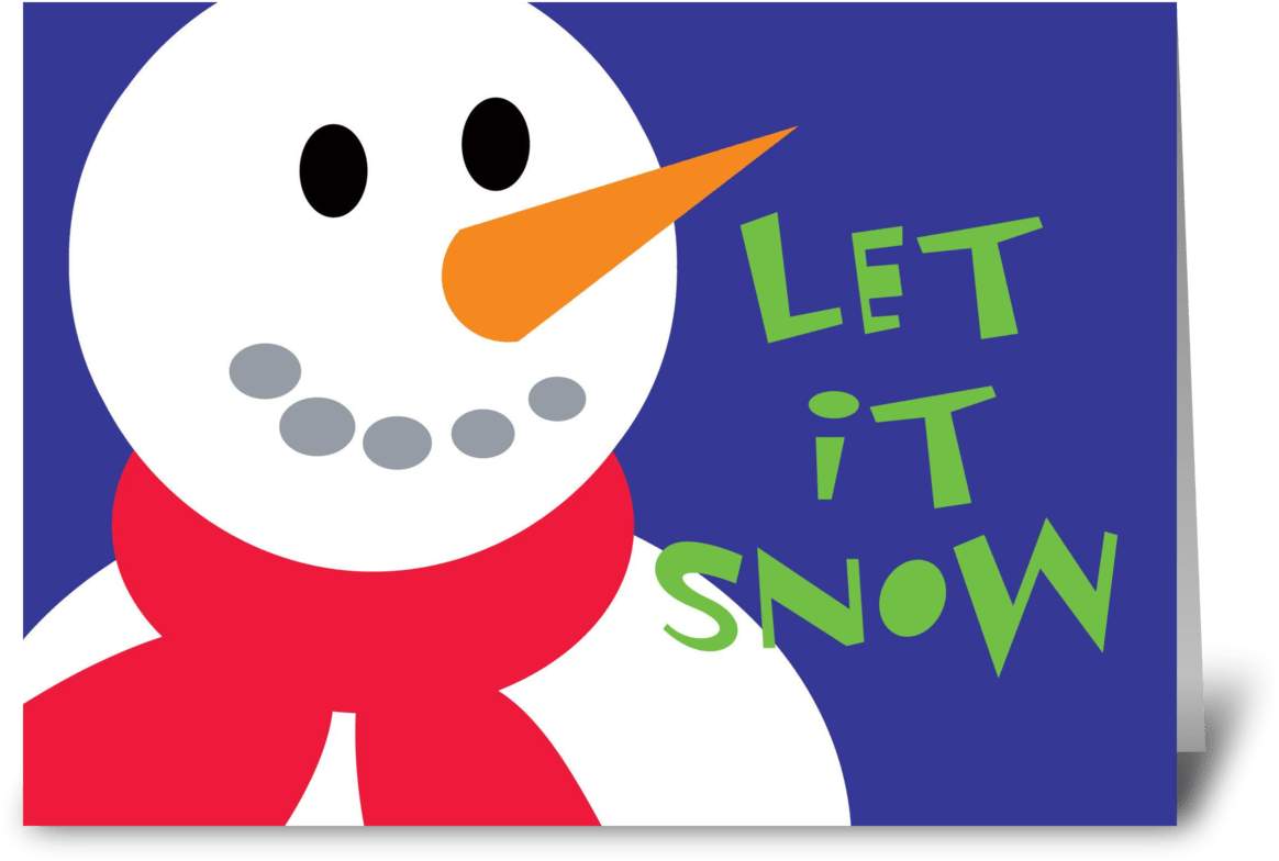 Let It Snow Greeting Card - Entryways 853scmt 1'6" X 2'6" Clipart (848x698), Png Download