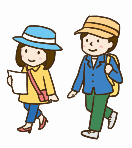 Bicycle Tour - Cartoon Clipart (555x622), Png Download