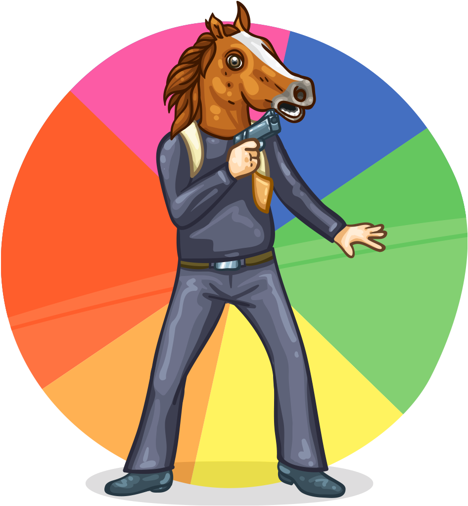Horse Head - Cartoon Clipart (1024x1024), Png Download