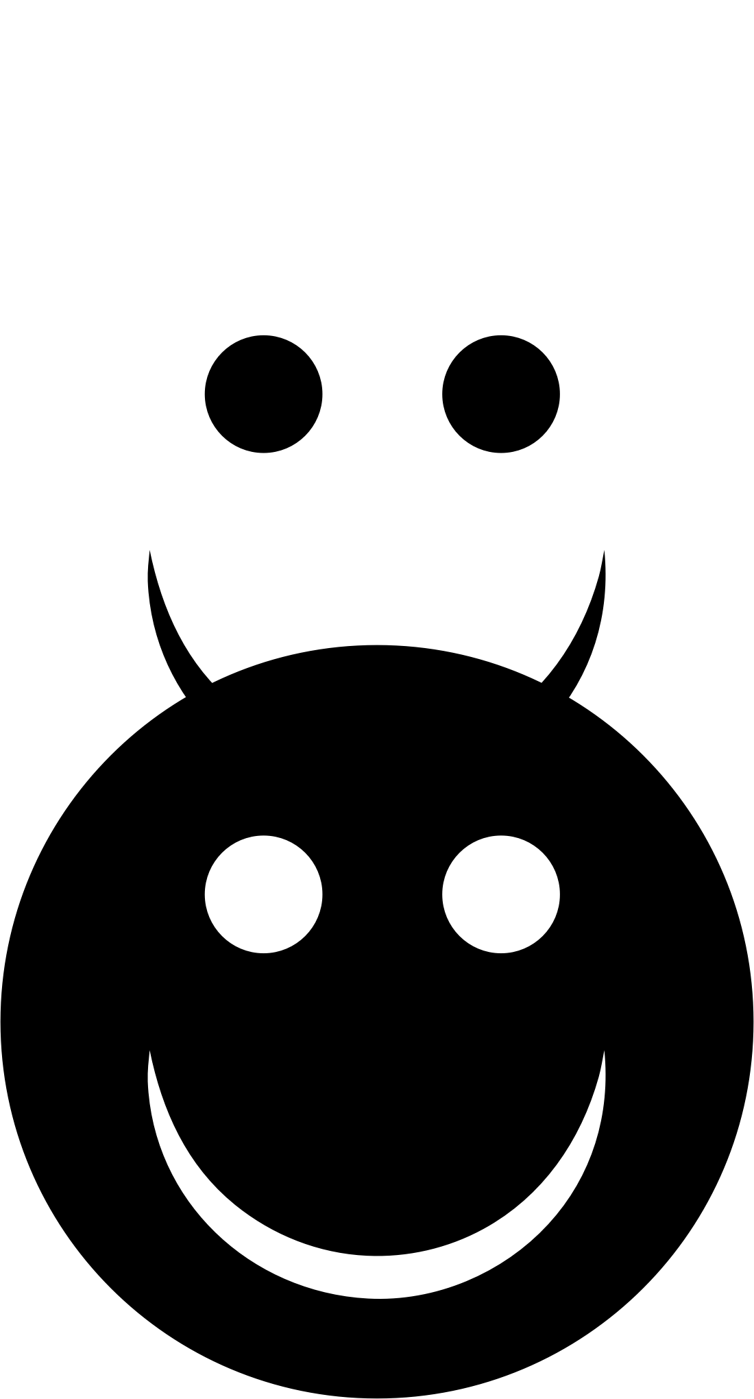 Smileys Clipart Angel - Emoji Black And White Angel - Png Download (1100x2040), Png Download