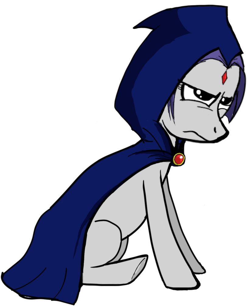 Marker, Ponified, Raven , Safe, Solo, Teen Titans - Raven Clipart (811x1024), Png Download