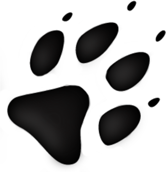 Wolf Tracks Clip Art - Logo With Animal Footprint - Png Download (600x600), Png Download