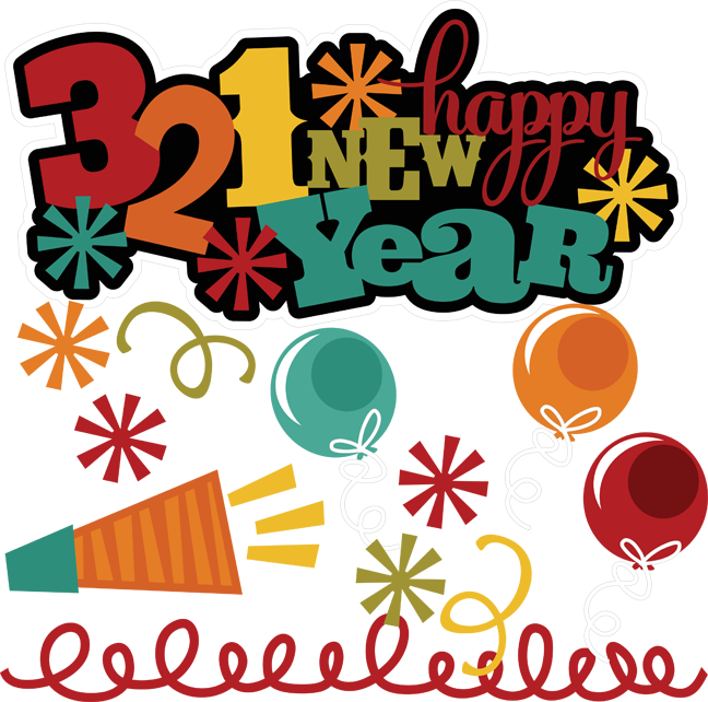 321 Happy New Year Clipart (648x642), Png Download