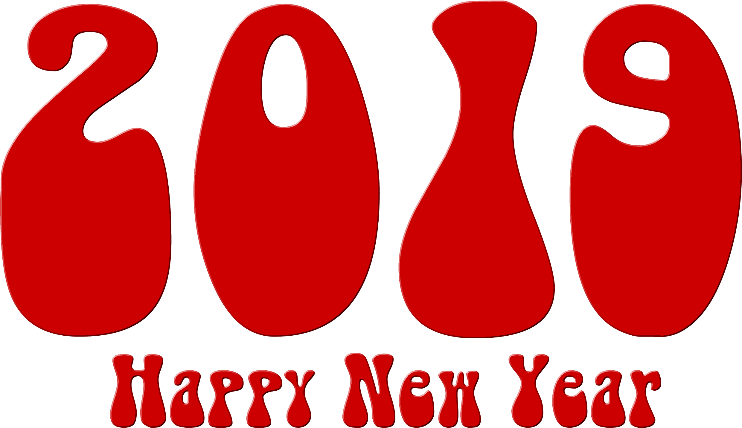 Happy New Year Png With 2019 Transparent Png Others - Happy New Year Png Clipart (2600x1750), Png Download