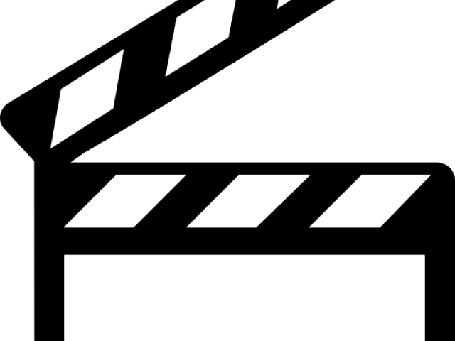 Filmstrip Clipart Hollywood Spotlight - Clapper Board Icon Png Transparent Png (640x480), Png Download