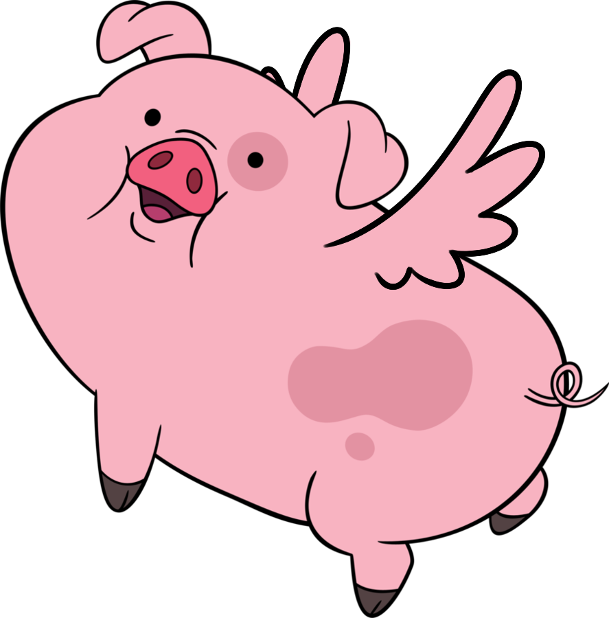 Cerdito Volador Pinterest Famous Cartoons And Cartoon - Dibujos De Pato Gravity Falls Clipart (887x900), Png Download