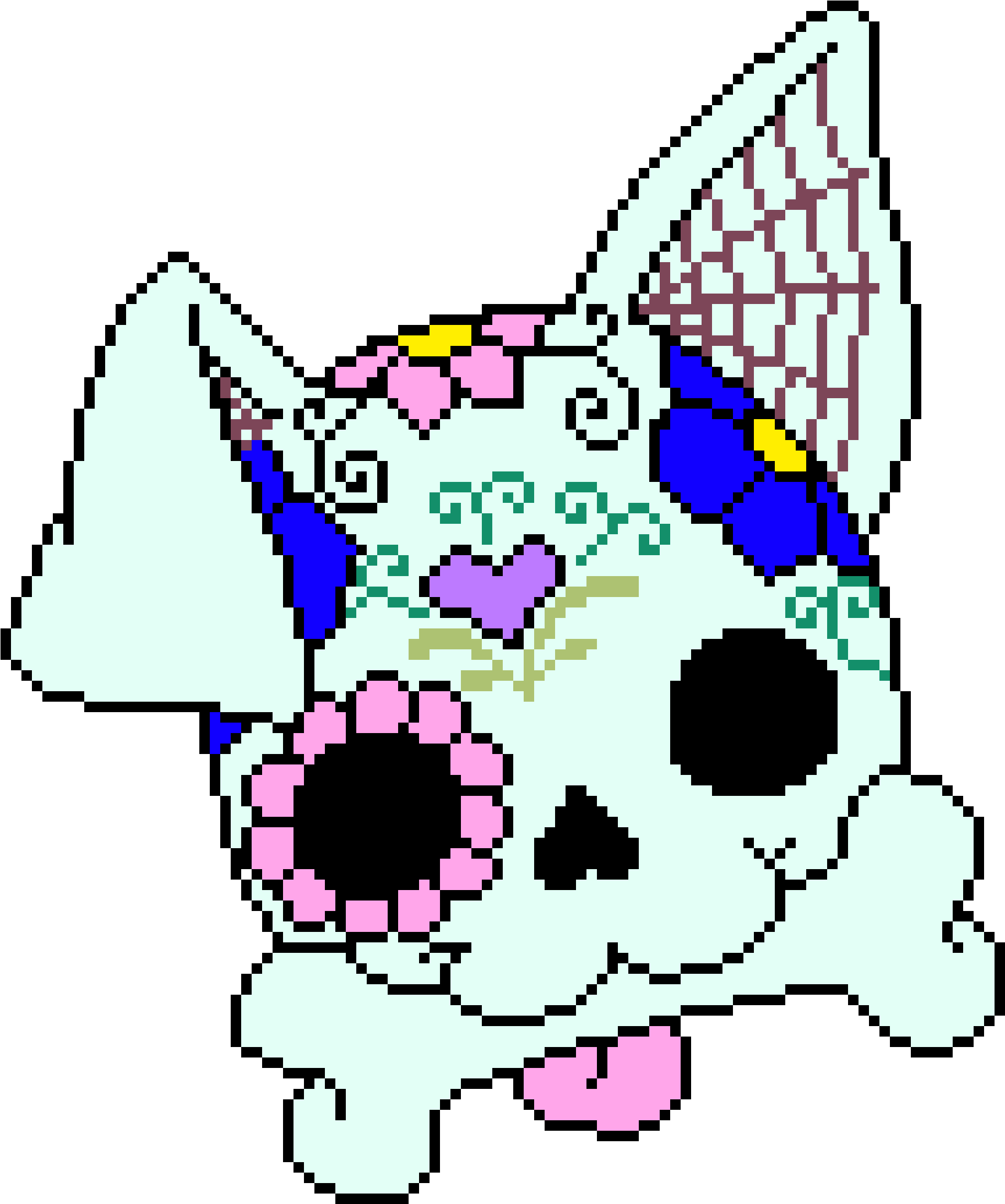 Sugar Skull Dog - Sugar Skull Pixel Art Clipart (2040x2360), Png Download