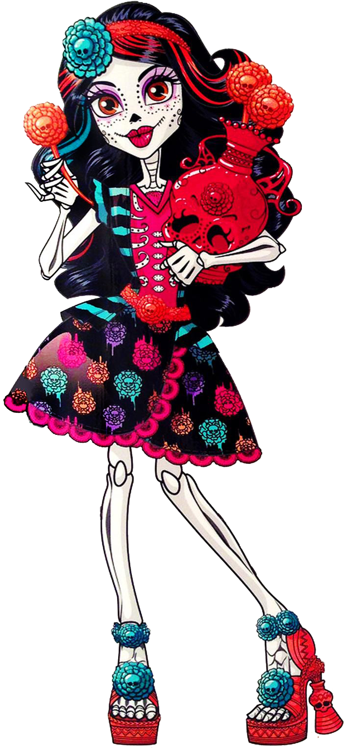 Abbey Bominable, Robecca Steam, Draculaura And Skelita Clipart (752x1564), Png Download