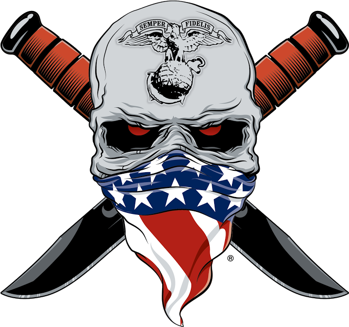 Uncle Sams Misguided Children Uncle Sam's Misguided - Usmc Logo Full Circle Unique Logo Glass Stein Beer Clipart (703x676), Png Download