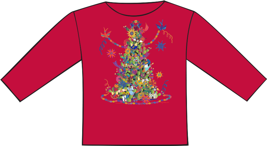 2018 Christmas Feliz Navidad Tree Limited Edition - Sweatshirt Clipart (900x625), Png Download