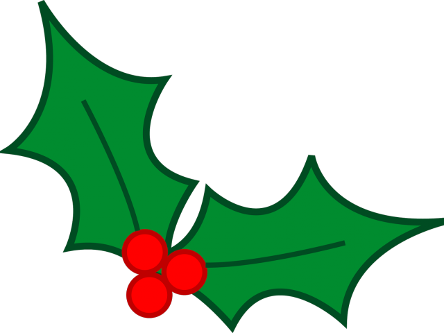 Christmas Ornament Clipart Corner Border - Clip Art Holly - Png Download (640x480), Png Download