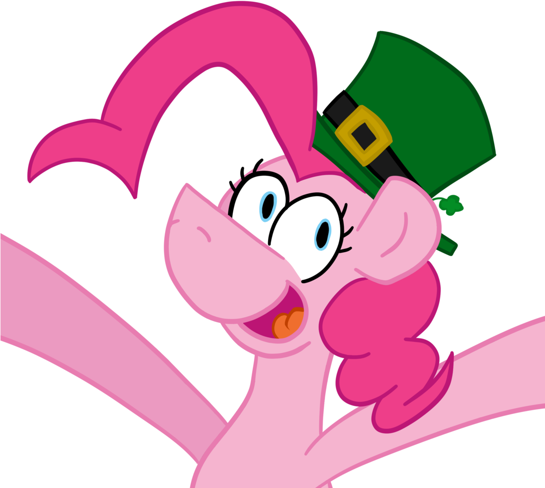 Cowsrtasty, Hat, Pinkie Pie, Safe, Saint Patrick's - Cartoon Clipart (1115x1024), Png Download