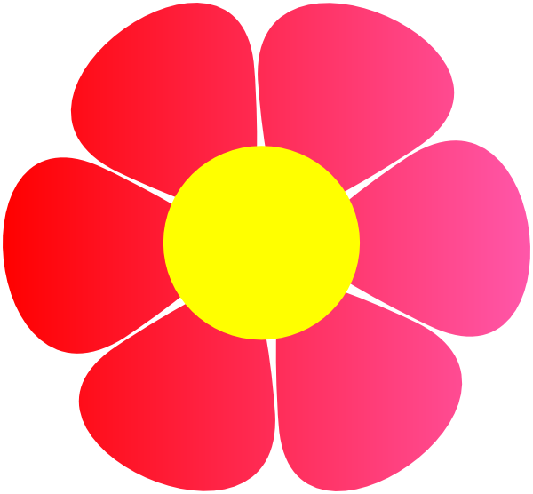Hippie - Red Flower Clipart Png Transparent Png (600x556), Png Download