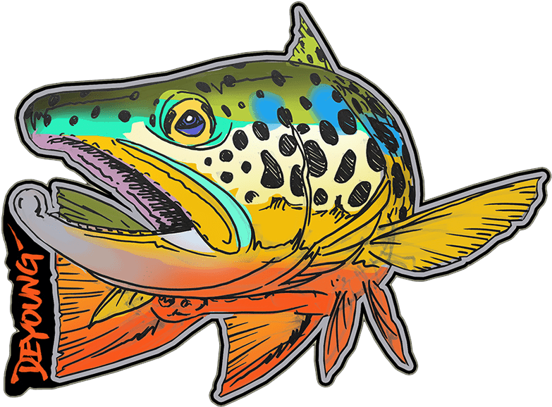 Derek Deyoung Brown Turning Cutout Decal - Decal Clipart (800x800), Png Download