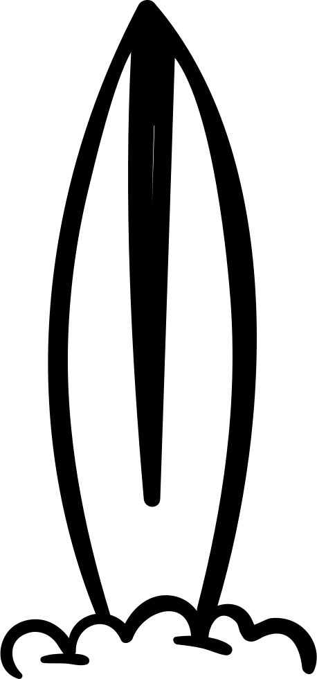 Surfboard Comments - Surfboard Svg Clipart (458x980), Png Download