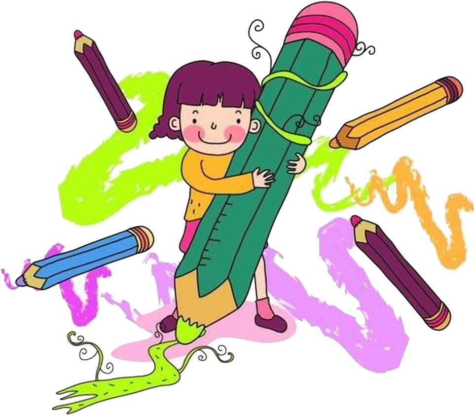 Png Transparent Stock Paintbrush Cartoon Painting Child - Cartoon Pencil Color Png Clipart (1000x1000), Png Download