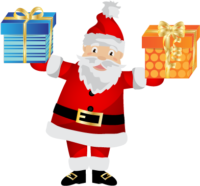 Black Santa Messages Sticker-5 - Cartoon Clipart (618x618), Png Download