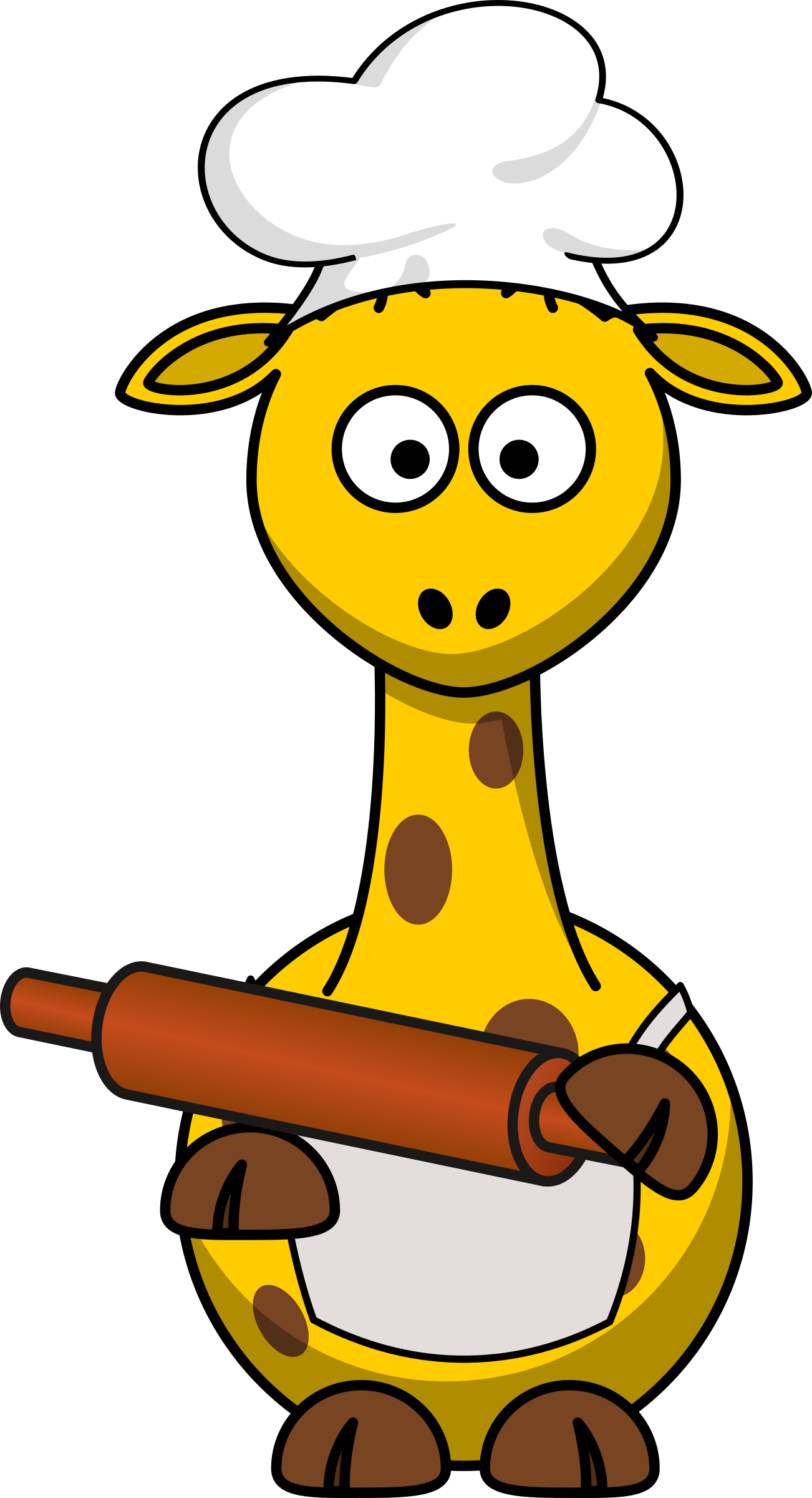 Baker Png - Cartoon Giraffe Clipart (1302x2400), Png Download