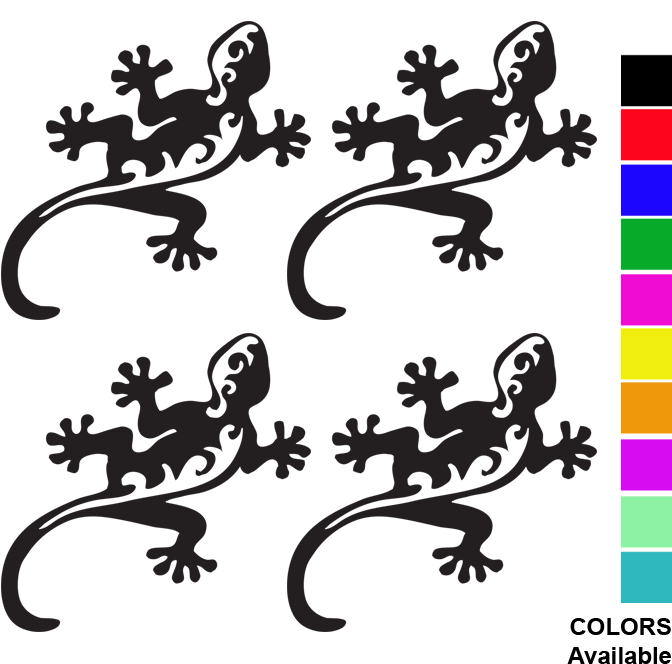 Tribal Gecko Tattoos Clipart (700x700), Png Download