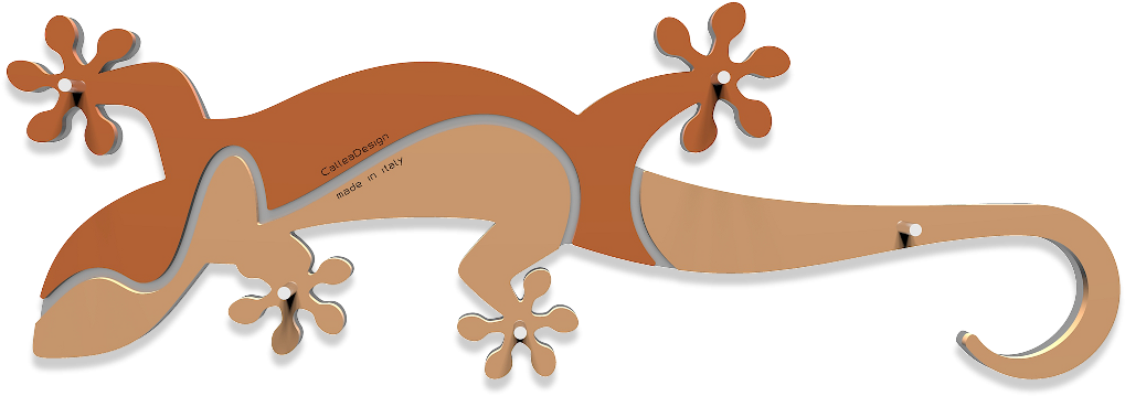 Wall Key Rack Geko - Portachiavi In Legno Da Parete Clipart (1024x1018), Png Download