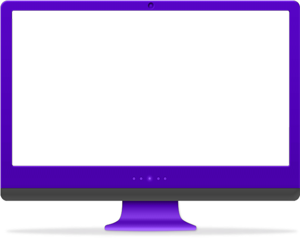 Computers Clipart Purple - Computer Monitor - Png Download (629x493), Png Download