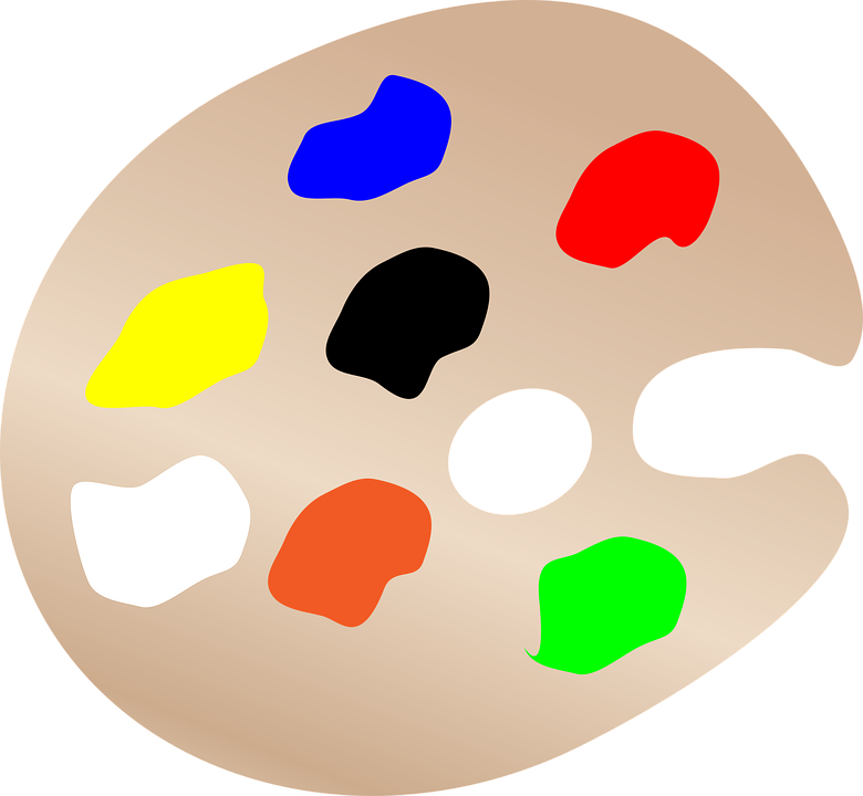 Download Free Printable Clipart And Coloring Pages - Paint Pallet Clip Art - Png Download (780x720), Png Download