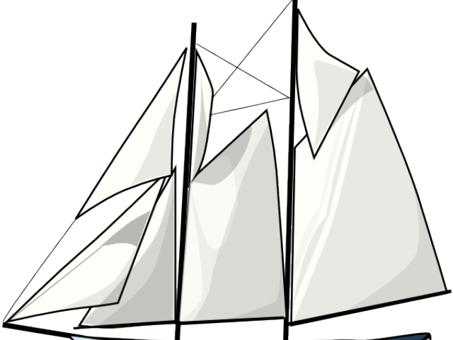 Sailing Boat Clipart Boat Ride - Vintage Blue Sailboat Shower Curtain - Png Download (640x480), Png Download