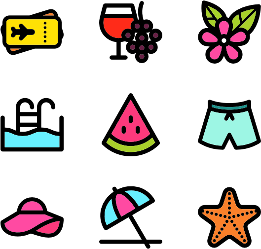 Summertime Elements - Comic Icon Png Clipart (600x564), Png Download