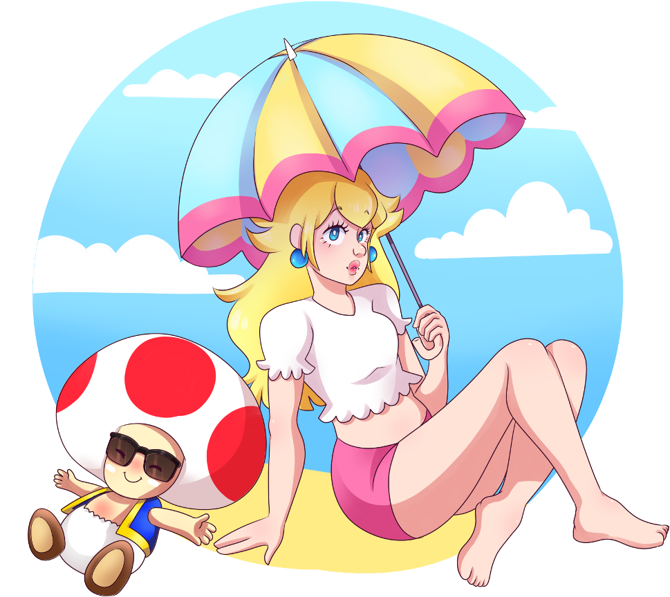 Summer Time Peach And Toad 🍄🍑 It May Be Autumn But - Autumn Clipart (1000x963), Png Download