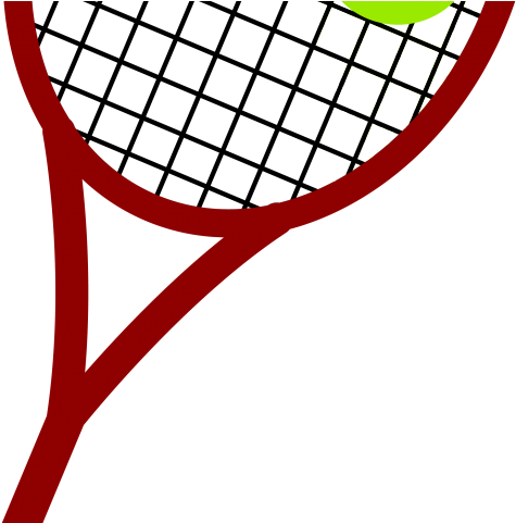 Tennis Clipart Racquetball Racket - Tennis Ball And Racket Clip Art - Png Download (640x480), Png Download