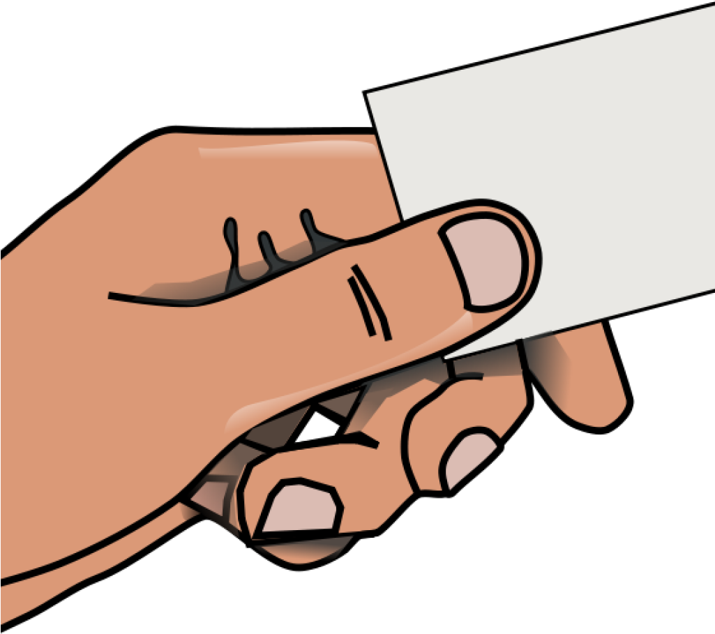 Card Clipart Hand With Card Clipart Clipart Panda Free - Business Card Clip Art Use - Png Download (1024x1024), Png Download