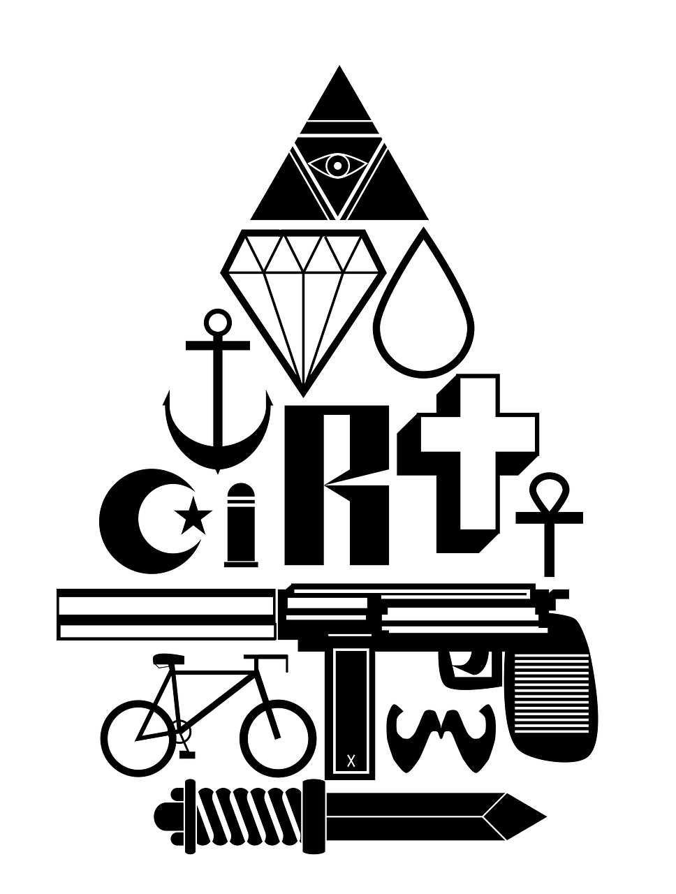 Weapons Black And White,lust,power - White Clipart (500x661), Png Download