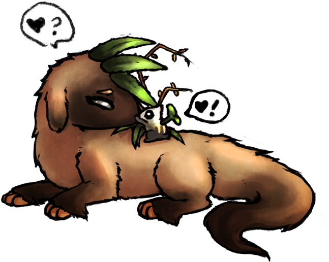 Clipart Royalty Free Stock Esk Leslie Meets Sprout - Cartoon - Png Download (750x601), Png Download