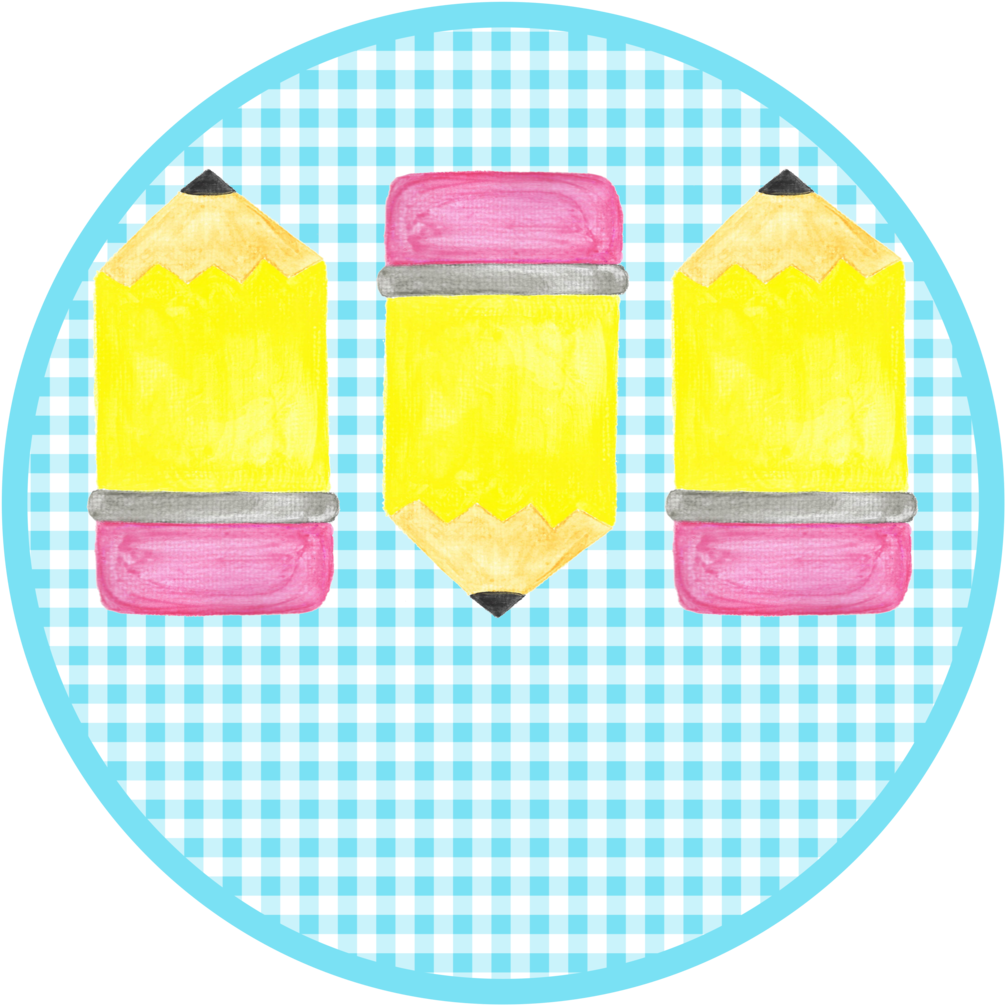 Pencil Trio Gingham Watercolor Clipart - Goedhart Mda P2025 Nvn N - Png Download (1024x1024), Png Download