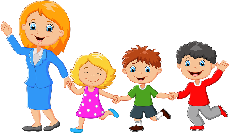 Резултат С Изображение За Бусинки Детский Сад Family - Teacher And Students Clip Art - Png Download (768x462), Png Download