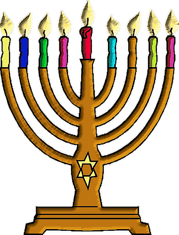 Report Abuse - Menorah Candles Clipart (600x784), Png Download