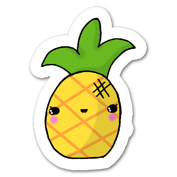 Cartoon Little Pineapple Clipart (600x600), Png Download
