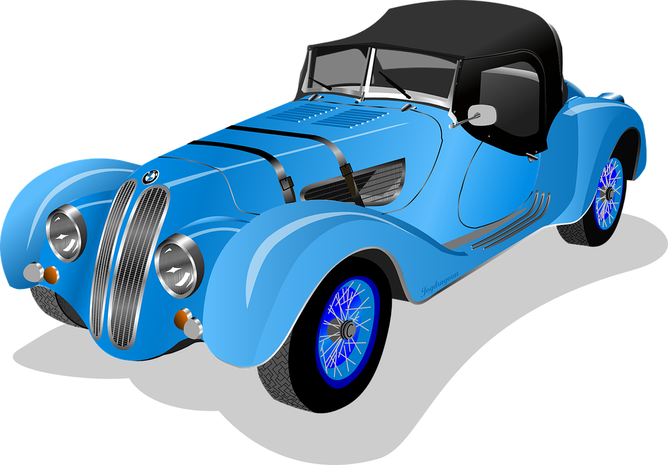 Antique Car Parking Clipart Antique Car Parking Clipart - Blue Vintage Car Clipart - Png Download (960x668), Png Download