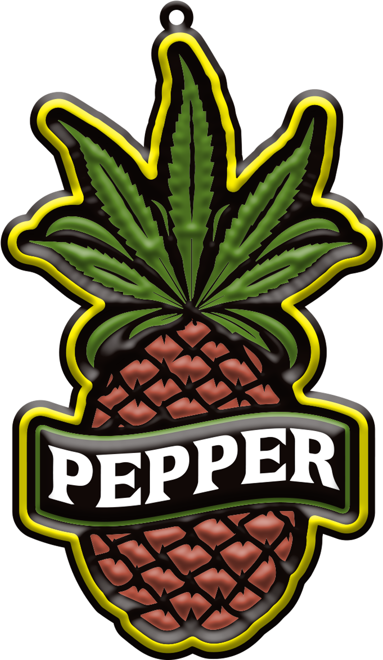 Pepper Pineapple Enamel Ornament $25 Clipart (1600x1600), Png Download