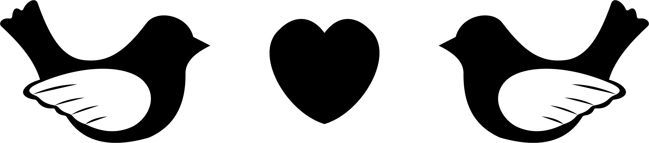 Big Image - Heart Clipart (2268x502), Png Download