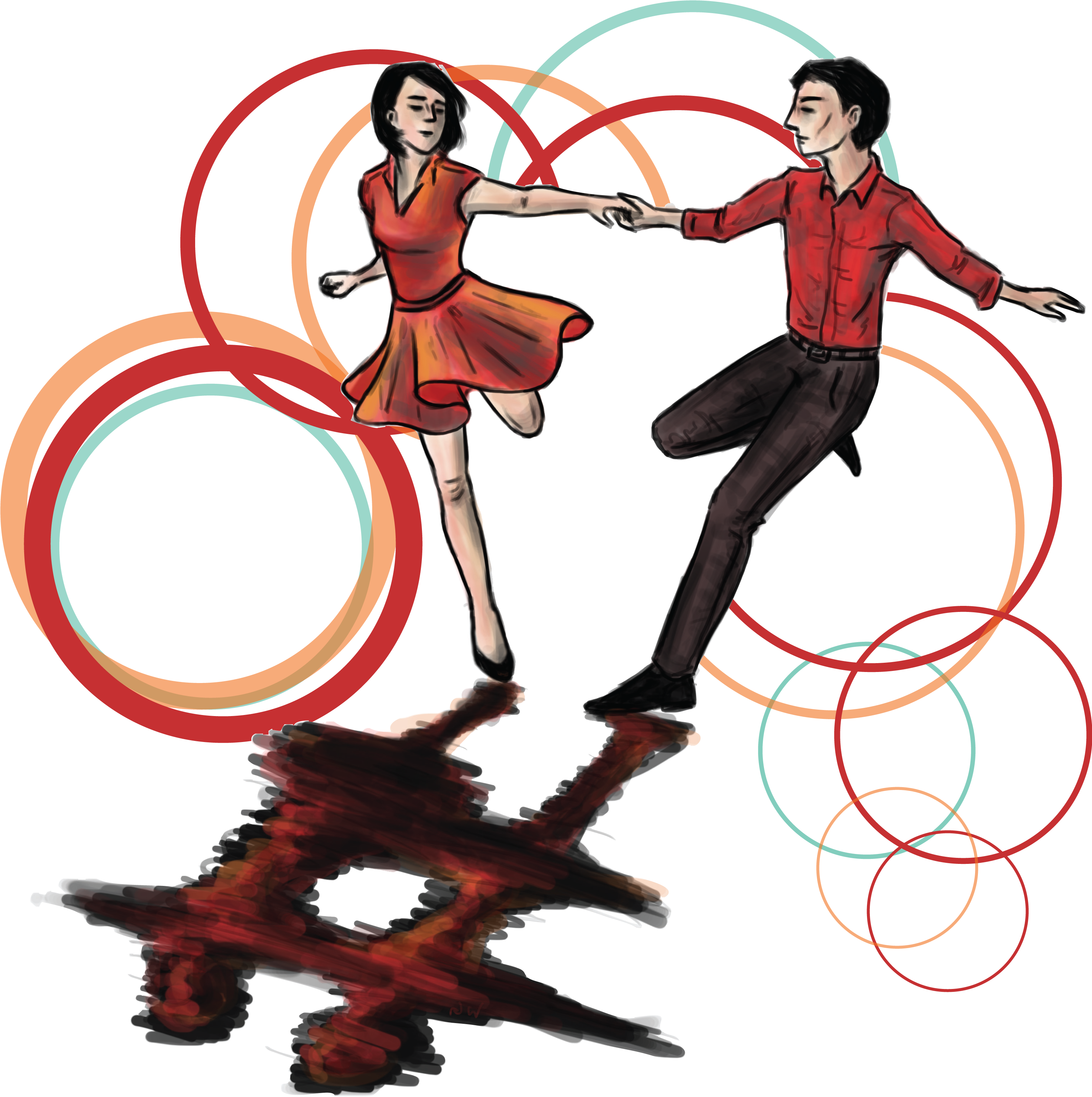 Follow My Lead - Drawing Clipart (3071x3150), Png Download