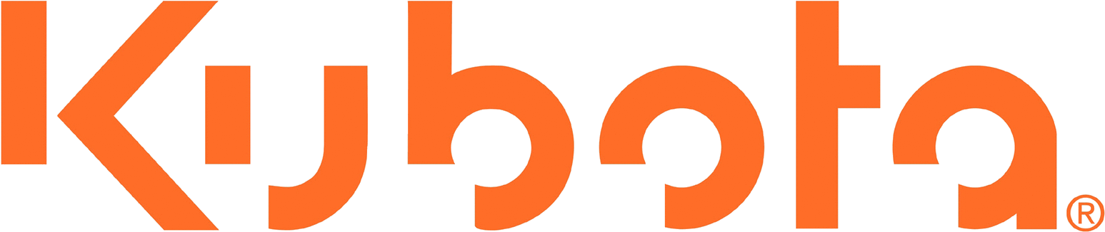 Kubota T1880 42″ Petrol Lawn Tractor - Kubota Logo Clipart (1560x335), Png Download