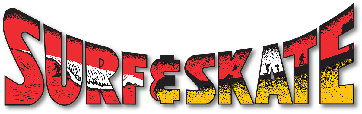 Image - Surf And Skate Clipart (1200x380), Png Download