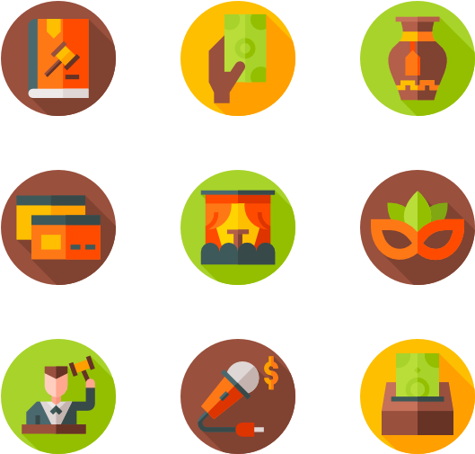 Auction - Communication Flat Icon Png Clipart (600x564), Png Download