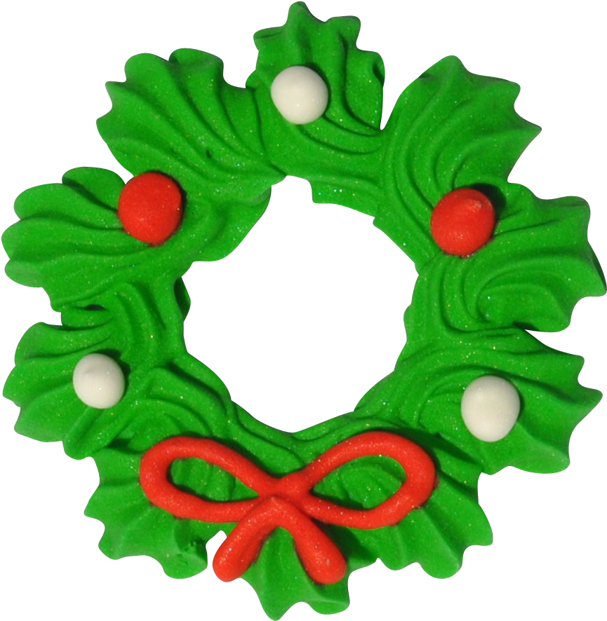 2" Christmas Wreaths - Icing Clipart (1280x1280), Png Download